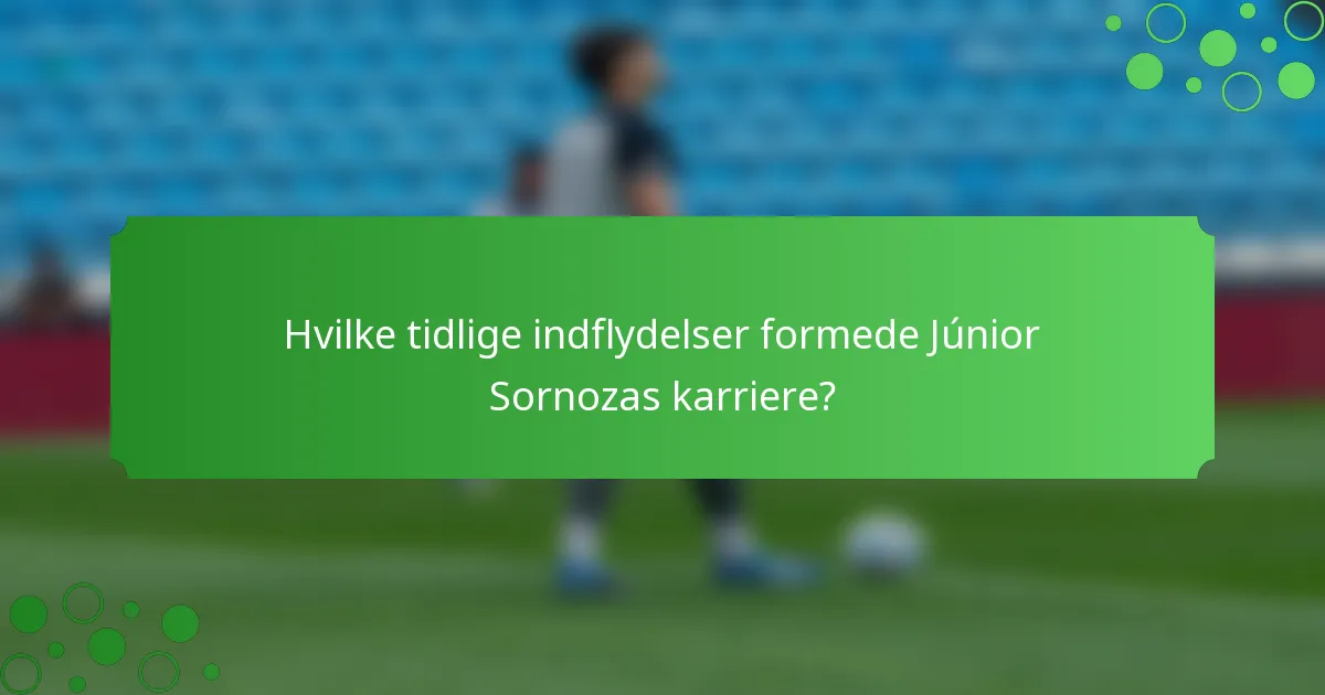 Hvilke tidlige indflydelser formede Júnior Sornozas karriere?